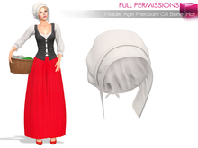 MI963188 Middle Age Pheasant Girl Bonet Hat
