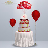 Anniversary Birthday Rez Day #1 Cake & Table RED (BOXED)