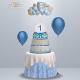 Anniversary Birthday Rez Day #1 Cake & Table BLUE (BOXED)