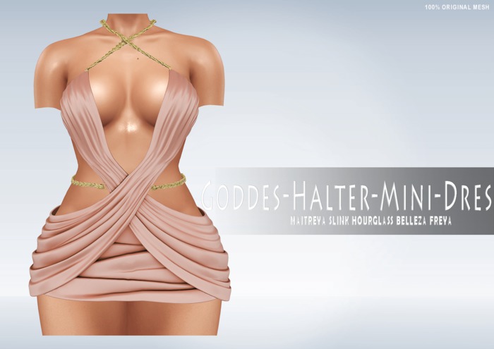 iS Goddes Halter Mini Dress BLUSH