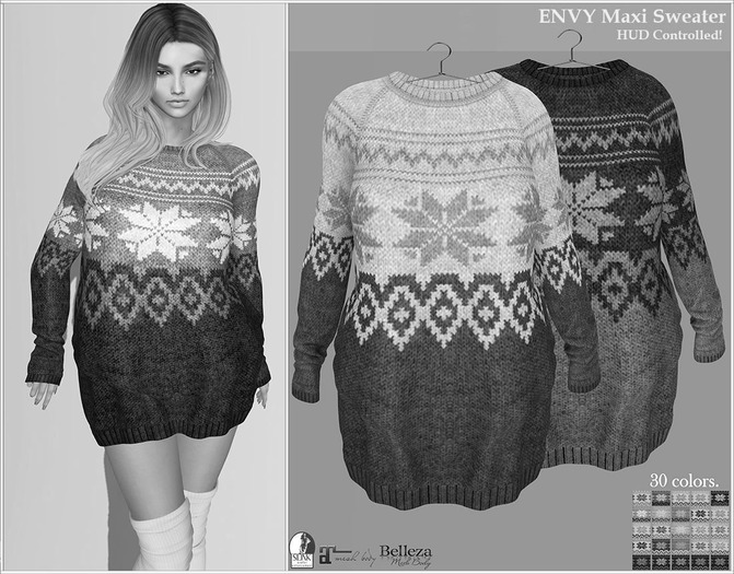 ★ENVY Maxi Sweater HUD Controlled!30 Colors★DEMO★