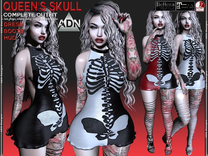 [AdN] DEMO Queen's Skull (belleza maitreya slink)