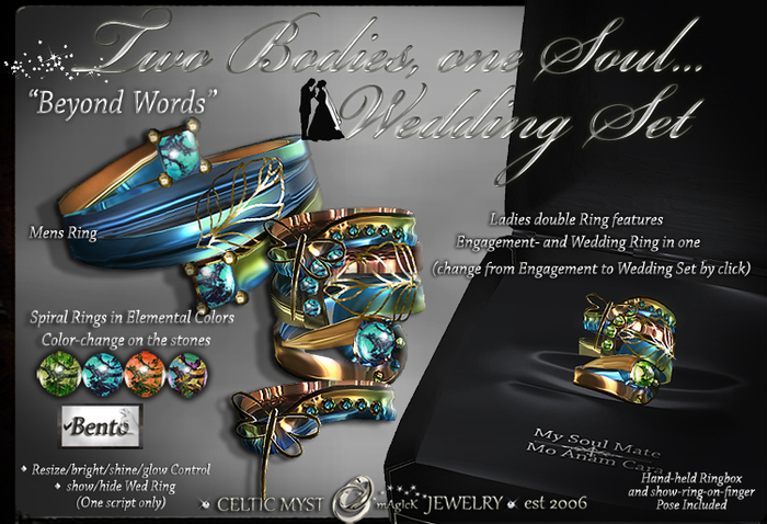 •:*´❤❤`*:• Two Bodies, One Soul Wedding Set - "Beyond Words"