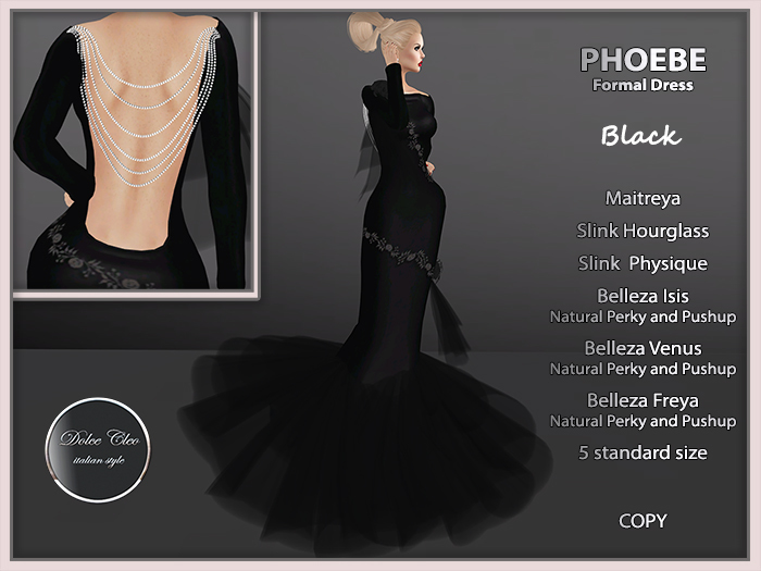 PHOEBE FORMAL DRESS - BLACK