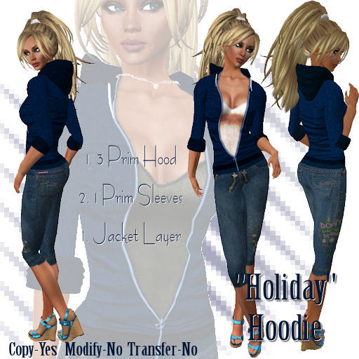 ~JB~ "Holiday" Hoodie Midnight Blue