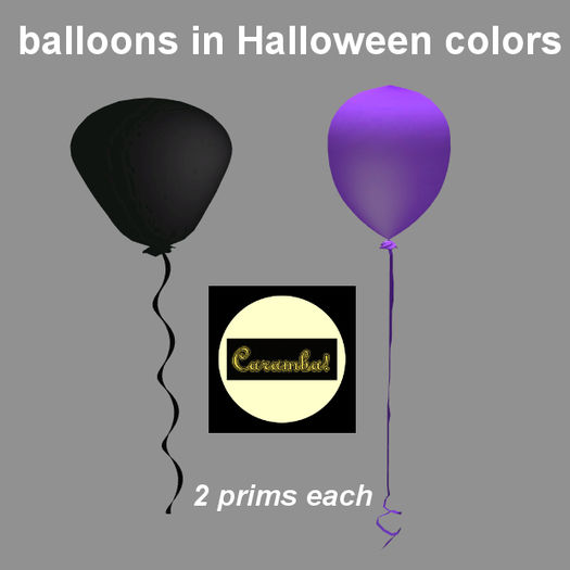Balloons in Halloween colors