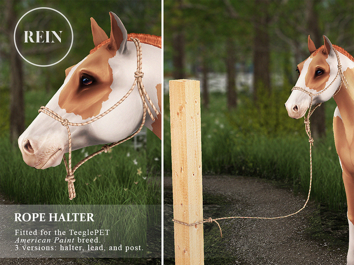 REIN - TeeglePet Rope Halter AMERICAN PAINT