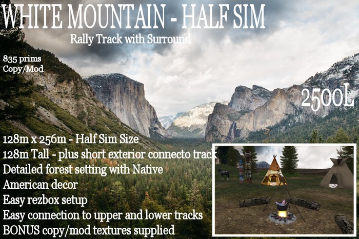White Mountain Half sim Rally Track