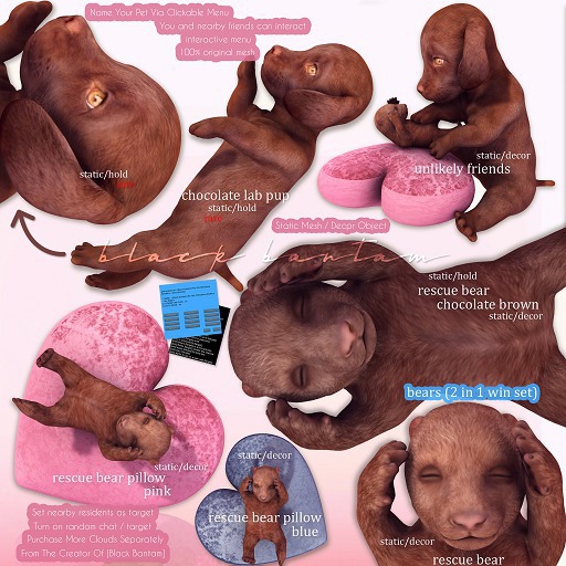 *[Black Bantam] Rescue Bear Pillow Pink 1