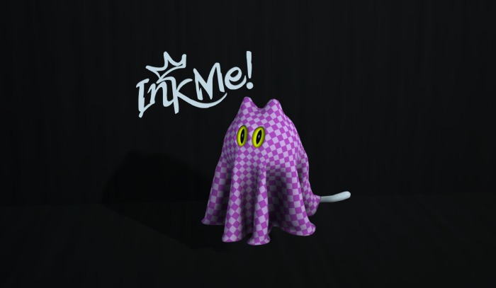 Ghost Cat  Purple - Ink Me