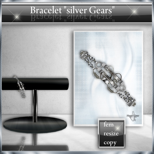 !! NE! Bracelet "Gears silver"