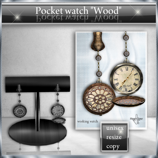 !! NE! Pocket Watch "Wood"
