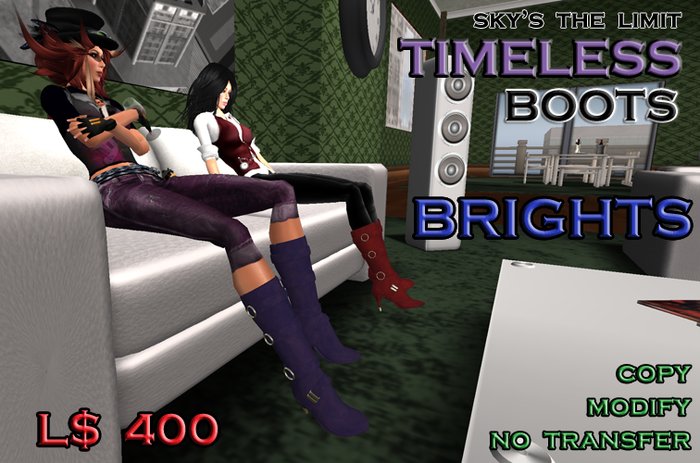 Timeless Boots Brights @ Sky's The Limit