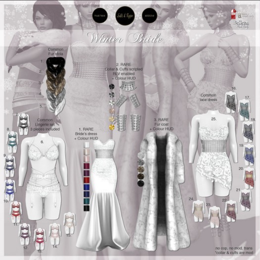 S&P Winter Bride 2. Collar & Cuffs HG RARE