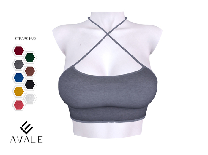 Second Life Marketplace - AVALE Aurelia Top - Gray