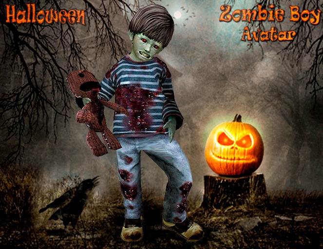 InStyle -Zombie Boy Avatar and Statue + Pose gift  -Sale up to 20.10