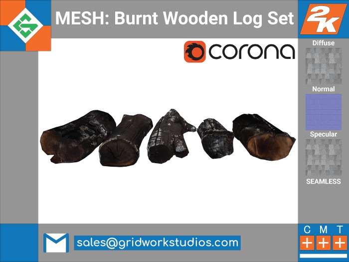 [ G.W.S. ] MESH: Burnt Firewood Set