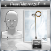 !! NE! Glasses "Monocle "gold"