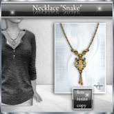 !! NE! Necklace "Golden Snake"