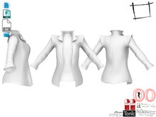  Dae Obj FBX For Women's Standing Collar Jacket Slink, Maitreya, Ocacin Voluptuous, Belleza, Tonic