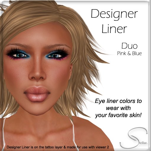[Stellar] Designer Liner (duo color) pink/blue