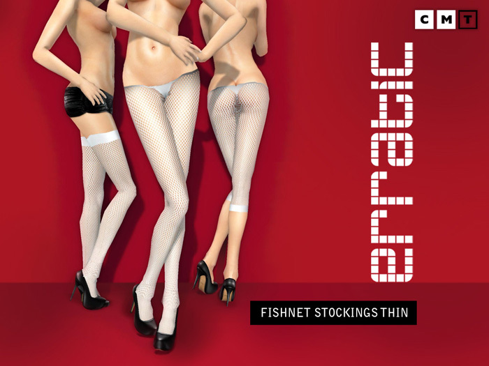 erratic / fishnet stockings thin / white