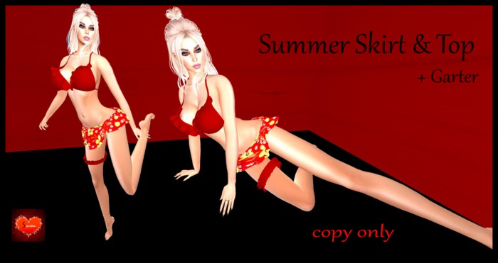summer skirt & top + Garter