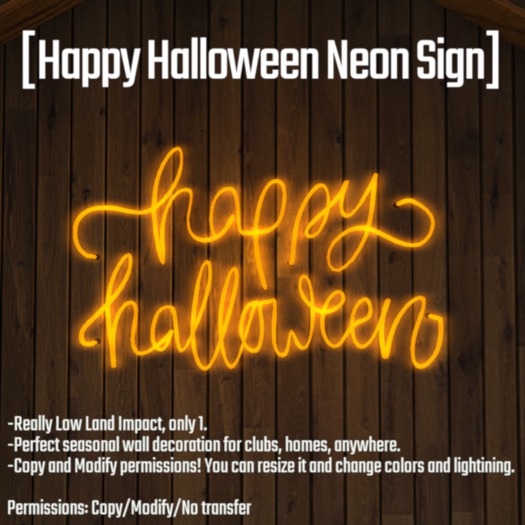 [Happy Halloween Neon Sign] BOX
