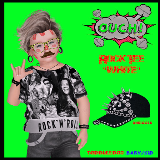 OUCH! Rock Tee - B&W - TODLEEDOO