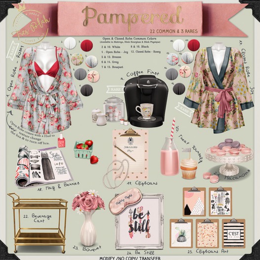 -tres blah- Pampered - Clipboard Art