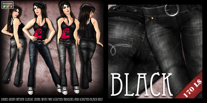 *IA * hipster jeans - black_classic
