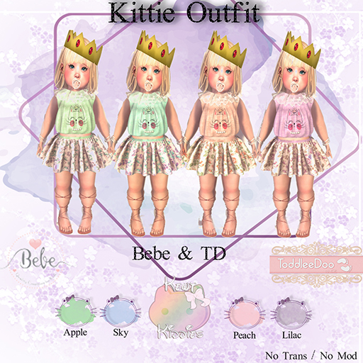 {KewtKiddies} Kitty Outfit Peach TD&BB BOX