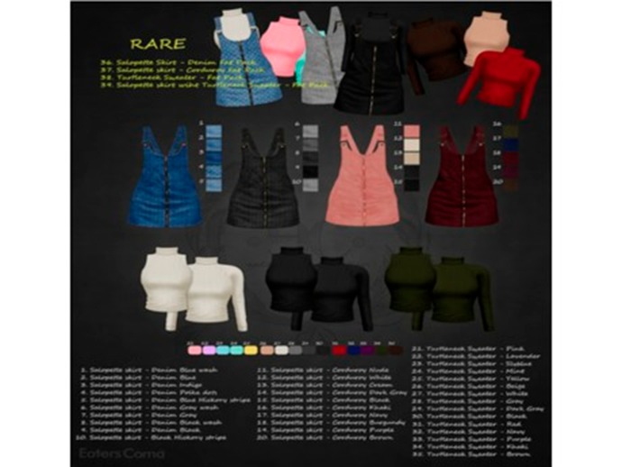 28. Eaters Coma - Turtleneck Sweater / Gray (L)