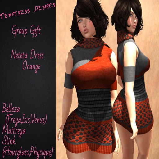 October Group Gift-Neteta Dress-Orange-Add
