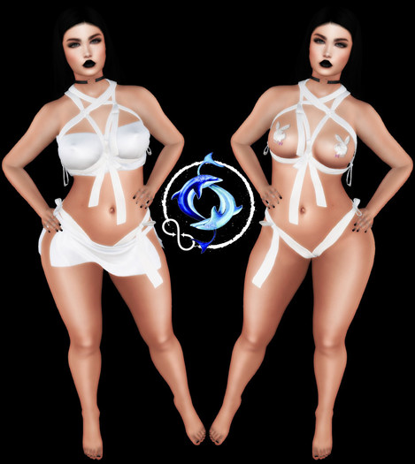VINYL - Wicked Wraps GACHA Maitreya White Skirt