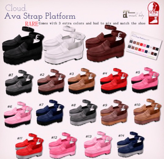 Cloud. Ava Strap Platform(Slink) RARE ALL