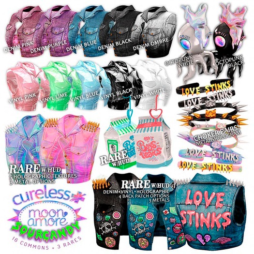 CURELESS [+] MoonAmore / Sour Candy Vest / Denim Blue (S)