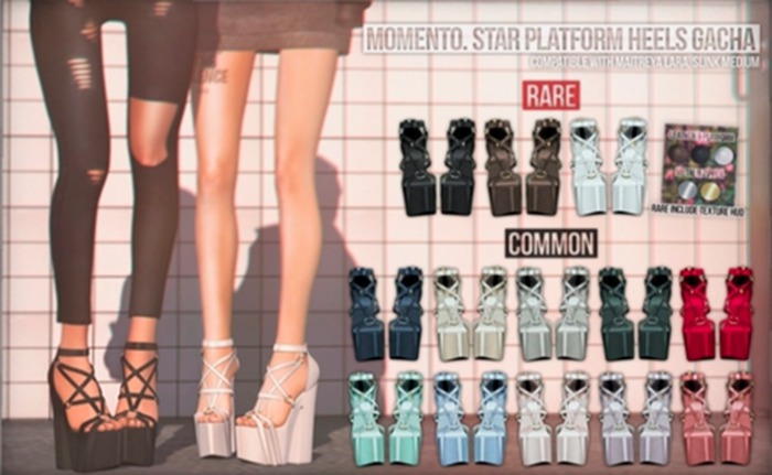 Momento. star platform heels light purple slink