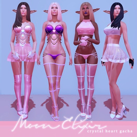 Moon Eliver - Crystal Heart - Rose - Maitreya WHOLE SET