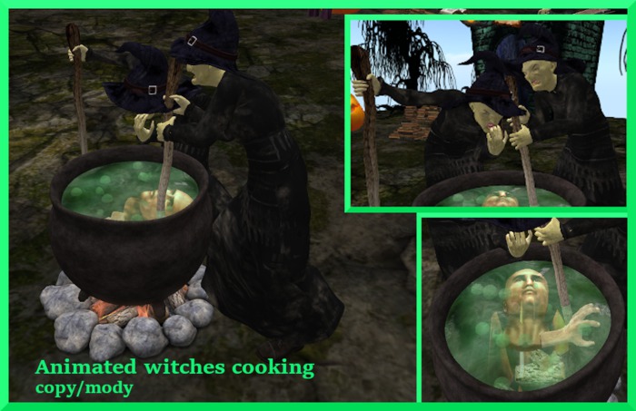 Animated witches cooking (all inside)
