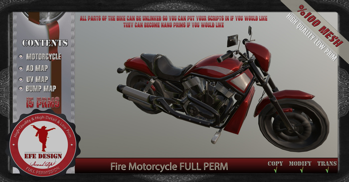 Fire Motorcycle Full Permission Efe Design