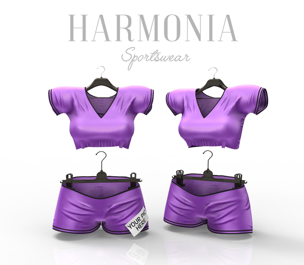 Second Life Marketplace * Harmonia Original Purple Black Sports Team