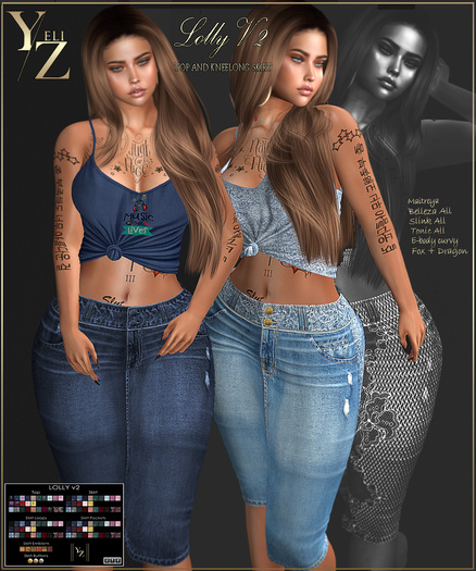 YELIZ MESH "LOLLY v2" TOP & SKIRT w. HUD