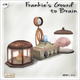 [V/W] Frankie's Gourd to Brain  - "Mad Science Lab" Steampunk style device - Mesh Halloween joke / decor