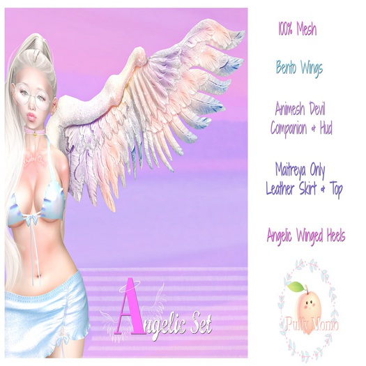 {PUFFY MOMO} Angelic Set (Sky)