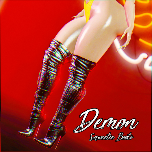 D E M O N - Saweetie Boots - Black