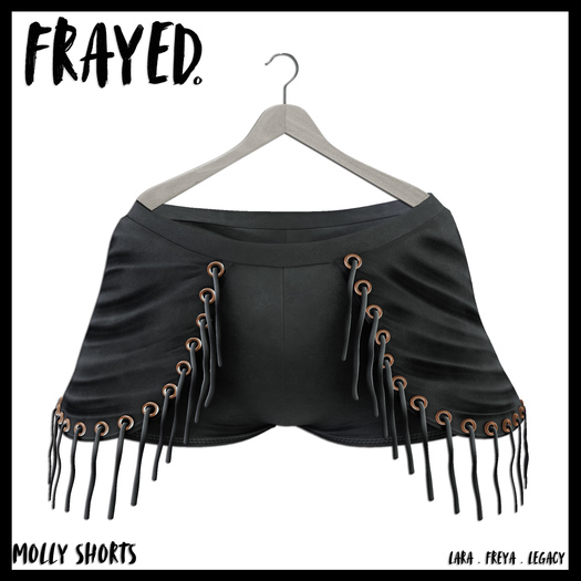 Frayed - Molly Shorts - Grey