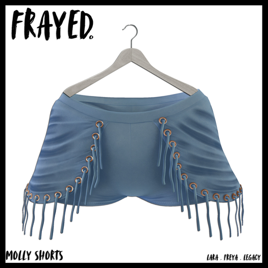 Frayed - Molly Shorts - Powder