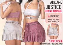 Addams "Justice" Cocktail Mini Skirt #STRIPED PACK