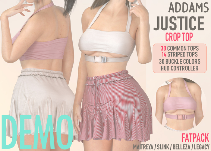 Addams "Justice" Crop Top #DEMO
